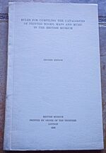 Rules for Compiling The Catalogues of Printed Books, Maps and Music in the British Museum