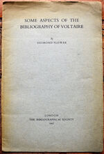 Some Aspects Of The Bibliography Of Voltaire
