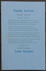 FAMILY ARRIVALS A Collection Of Nineteen Poems And A Dedication