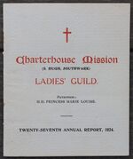 Charterhouse Mission (S.Hugh, Southwark) Ladies' Guild Twenty-Seventh Annual Report, 1924