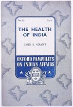 The Health Of India [Oxford Pamphlets On Indian Affairs No.12]