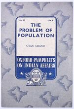 The Problem Of Population [Oxford Pamphlets On Indian Affairs No.19]