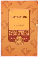 Nutrition [Oxford Pamphlets On Indian Affairs No.21]