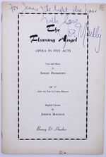 THE FLAMING ANGEL Opera In Five Acts [SIGNED]