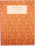 PARENTHESIS The Journal Of The Fine Book Press Association, No. 5, December 2000
