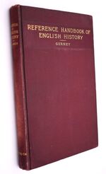 REFERENCE HANDBOOK For Readers, Students, And Teachers Of English History