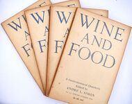 WINE AND FOOD A Gastronomical Quarterly 1938 [4 issues]
