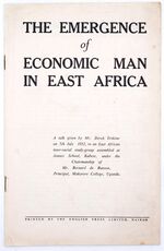 The Emergence Of Economic Man In East Africa