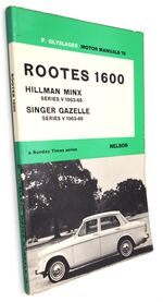 ROOTES 1600 Hillman Minx Series V 1963-65 Singer Gazelle Series V 1963-65