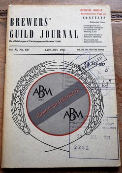 BREWERS' GUILD JOURNAL January 1967 Vol.53 No.627