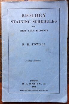 BIOLOGY STAINING SCHEDULES for First Year Students