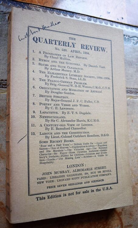 The Quarterly Review No.520 April 1934