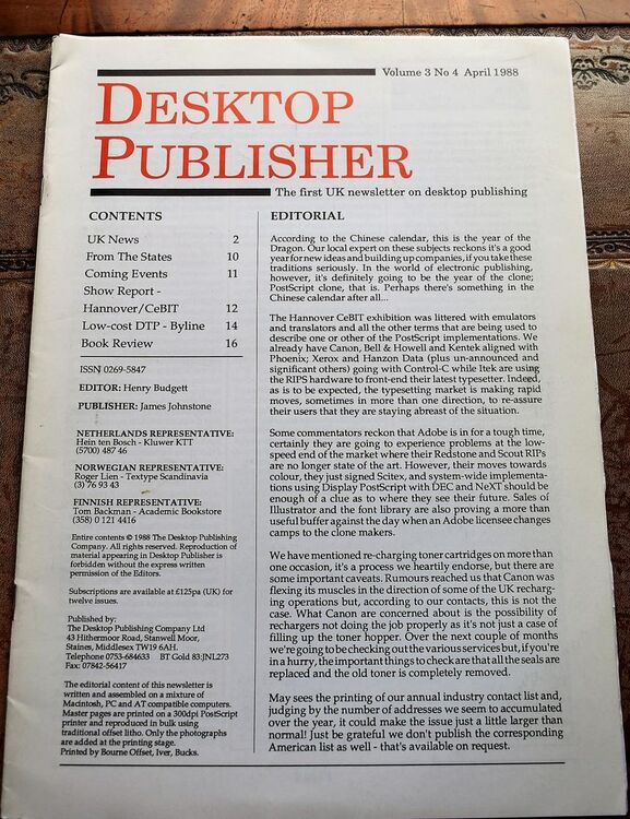 Desktop Publisher volume 3 no.4 April 1988