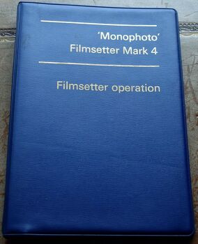 'Monophoto' Filmsetter Mark 4 - Filmsetter Operation