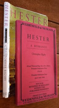 HESTER A Romance [Uncorrected Proof]