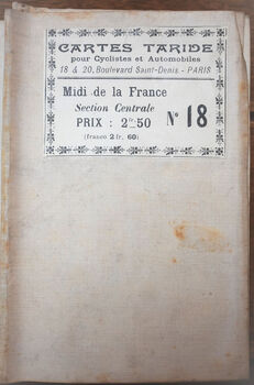 CARTE TARIDE N° 18 pour Cyclistes et Automobiles Midi de la France