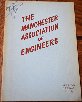 A SURVEY OF AERODYNAMICS The Manchester Association Of Engineers Session 1965-66 No.6