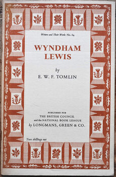 Wyndham Lewis [Writers And Their Work No.64]
