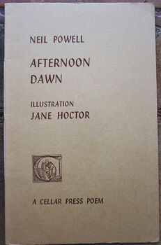 AFTERNOON DAWN  [Cellar Press Poem Fifteen] [SIGNED]