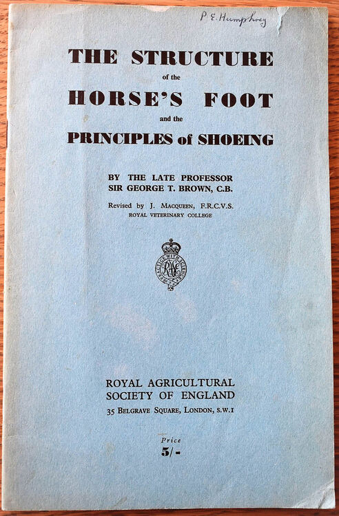 Structure of the Horse's Foot and the Principles of Shoeing