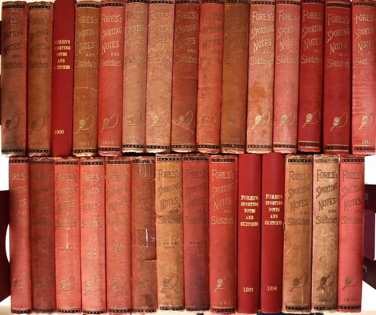 FORES'S SPORTING NOTES & SKETCHES A Quarterly Magazine Descriptive Of British, Indian, Colonial And Foreign Sport [Complete 29 volume run 1884-1912]