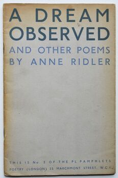 A DREAM OBSERVED And Other Poems