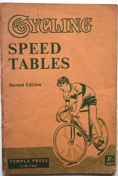 Cycling Speed Tables