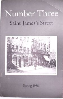 NUMBER THREE SAINT JAMES'S STREET Spring 1988