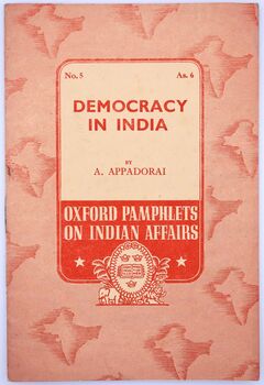 Democracy In India [Oxford Pamphlets On Indian Affairs No.5]
