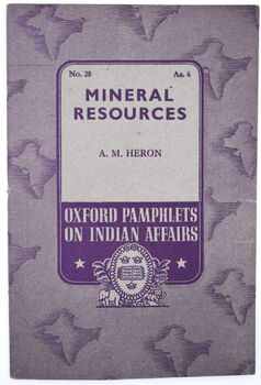 Mineral Resources [Oxford Pamphlets On Indian Affairs No.28]