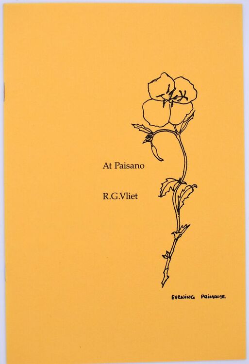 At Paisano (With A Bibliography Of The Writings Of R G Vliet)