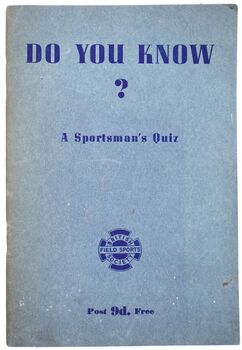 DO YOU KNOW? A Sportsman's Quiz