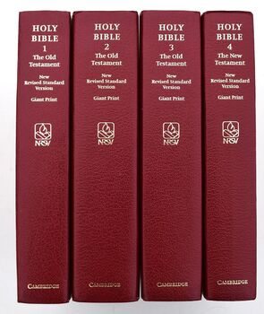 THE HOLY BIBLE Containing The Old and New Testaments New Revised Standard Version Giant Print Edition [Four Volume Set]