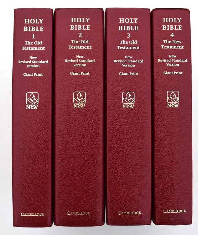 THE HOLY BIBLE Containing The Old and New Testaments New Revised Standard Version Giant Print Edition [Four Volume Set]