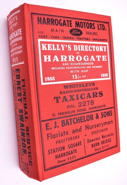 1955 KELLY'S DIRECTORY OF HARROGATE And Neighbourhood Including Knaresborough And Wetherby