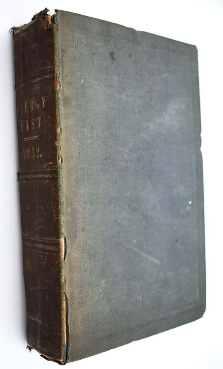 THE CLERGY LIST For 1852