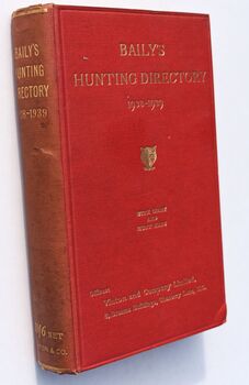 BAILY'S HUNTING DIRECTORY 1938-1939 With Diary And Hunt Maps